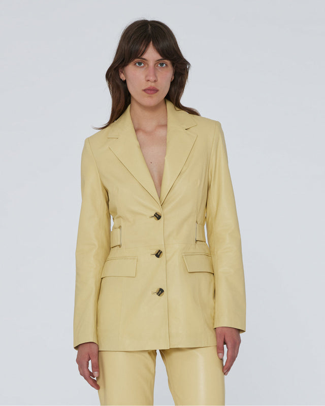 REMAIN Birger Christensen - Slim Leather Blazer