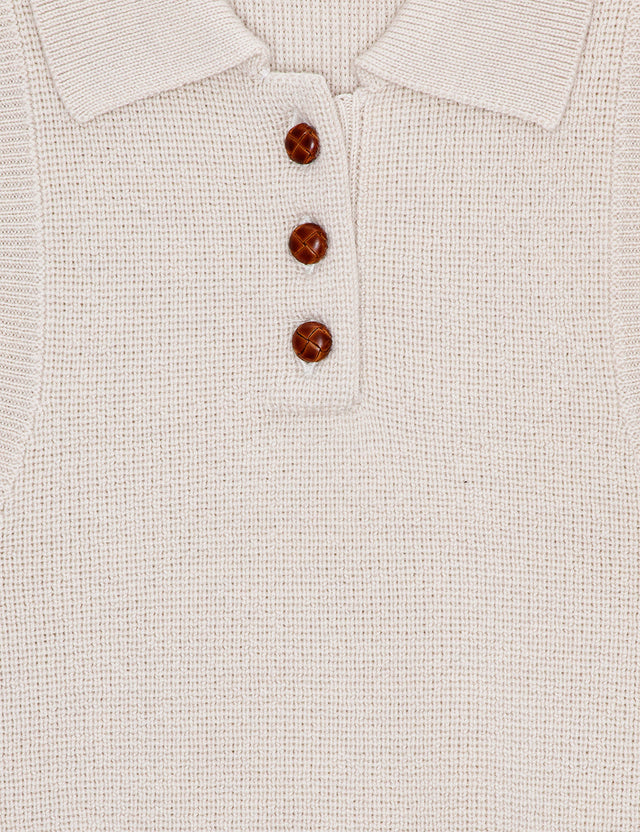 REMAIN Birger Christensen - Knitted Polo Top