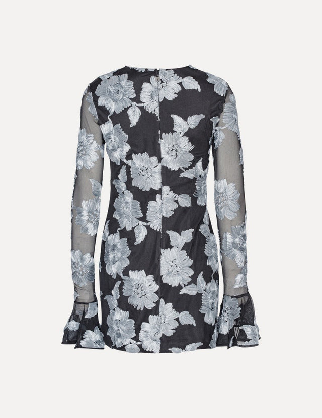 ROTATE Birger Christensen - Flower Mesh Ls Mini Dress