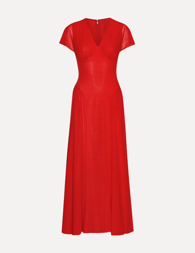ROTATE Birger Christensen - Maxi V-Neck Dress