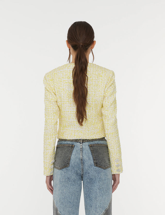 ROTATE Birger Christensen - Boucle Cropped Jacket