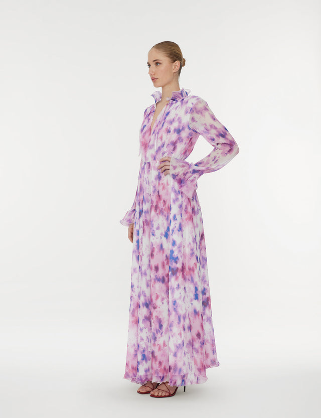 ROTATE Birger Christensen - Chiffon Maxi Flowy Dress