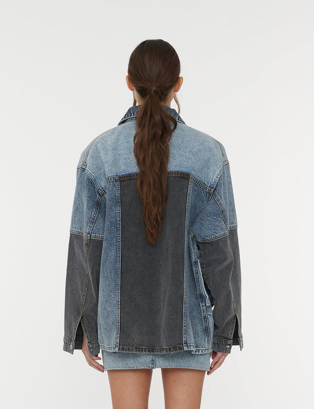 ROTATE Birger Christensen - Oversized Patchwork Jacket