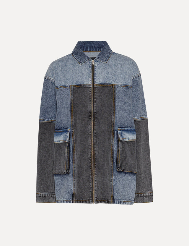 ROTATE Birger Christensen - Oversized Patchwork Jacket