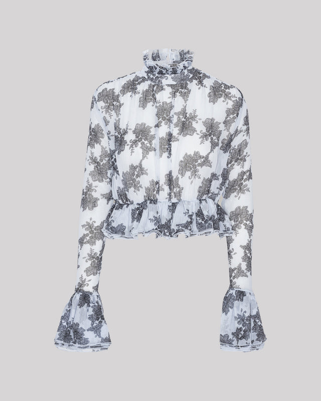 ROTATE Birger Christensen - Chiffon Ruffle Top