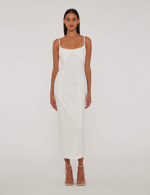 ROTATE Birger Christensen - Ruched Cup Midi Dress
