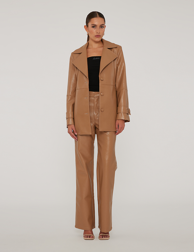 ROTATE Birger Christensen - Textured Straight Pants